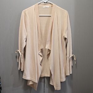 Vince Cream Open-Front Cardigan